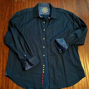 Robert Graham 3XL Midnight Blue Damask